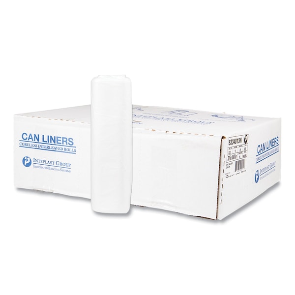 Integrated Bagging Systems 33 gal Trash Bags, 33 in x 40 in, Heavy-Duty, 13 microns, Clear, 500 PK S334013N - main
